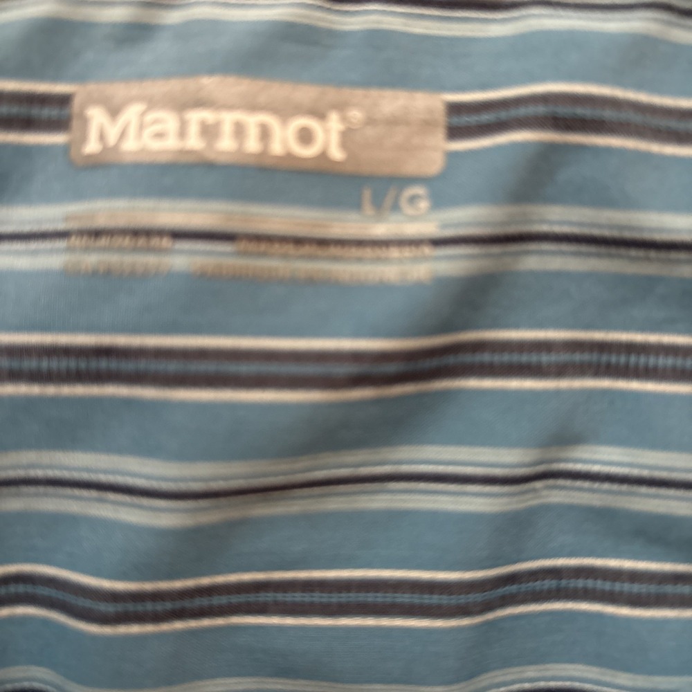 Marmot Men's Striped  Short Sleeve Button Down Shirt Outdoor Casual  Large - Picture 6 of 7
